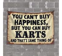 Decorazione e accessori per grotta dell'uomo che non puoi comprare felicità, ma può kart e questa è la stessa cosa di arazzo da appendere decorazione da parete per bar per la casa (75 x 100 cm)