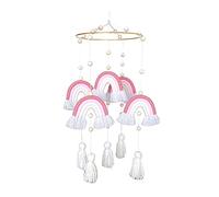 decorazione elegante arazzi per le pareti, Appendiabiti da parete arcobaleno nordico, decorazione da parete in macramè intrecciato a mano, decorazione da parete con arazzo arcobaleno for lettino for b