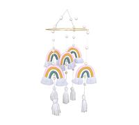 decorazione elegante arazzi per le pareti, Appendiabiti da parete arcobaleno nordico, decorazione da parete in macramè intrecciato a mano, decorazione da parete con arazzo arcobaleno for lettino for b