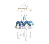 decorazione elegante arazzi per le pareti, Appendiabiti da parete arcobaleno nordico, decorazione da parete in macramè intrecciato a mano, decorazione da parete con arazzo arcobaleno for lettino for b