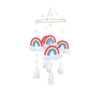 decorazione elegante arazzi per le pareti, Appendiabiti da parete arcobaleno nordico, decorazione da parete in macramè intrecciato a mano, decorazione da parete con arazzo arcobaleno for lettino for b