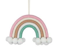 decorazione elegante arazzi per le pareti, Rainbow Macrame Arcobaleno da appendere alla parete, macramè composto da 5 corde intrecciate, decorazione da parete, camera dei bambini (CH5-03) ( Color : Ch