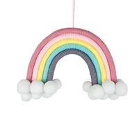 decorazione elegante arazzi per le pareti, Rainbow Macrame Arcobaleno da appendere alla parete, macramè composto da 5 corde intrecciate, decorazione da parete, camera dei bambini (CH5-03) ( Color : Ch