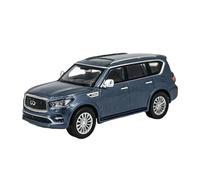 Decorazione Espositiva Per La Collezione Di Modelli Di Auto In Lega Infiniti QX80 In Scala 1:64 Souvenir Macchinine Mini Auto(Blue)