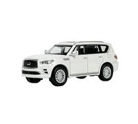 Decorazione Espositiva Per La Collezione Di Modelli Di Auto In Lega Infiniti QX80 In Scala 1:64 Souvenir Macchinine Mini Auto(White)