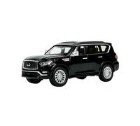 Decorazione Espositiva Per La Collezione Di Modelli Di Auto In Lega Infiniti QX80 In Scala 1:64 Souvenir Macchinine Mini Auto(Black)