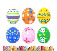 Decorazione esterna con uova di Pasqua ad aria primaverile, sei pezzi, grande decorazione gonfiabile per la casa, decorazione di Pasqua, per giardino, cortile, prato, terrazza, passerella, esterno