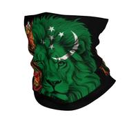 Decorazione Facciale Bandiera del Leone del Turkmenistan Durevole Protezione del Viso Elastico Cerchietto per Capelli per Uomo Pesca Motocicletta