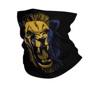 Decorazione Facciale Leone Arrabbiato Ruggente E Bandiera delle Barbados Multiuso Bandana Elegante Scaldacollo per Yoga Estivo Uomo