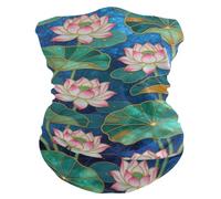 Decorazione facciale Water Lily Flower Stained Glass Sciarpa a mezza