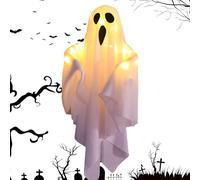 Decorazione fantasma di Halloween - Decorazione della porta appesa a LED per prato | Ghost a LED con pose regolarmente regolate | Decorazioni per decorazioni per la festa appendiabiti ciondoli di Hall