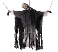 Decorazione Fantasma di Halloween | Scheletro Volante Attivato dal Rumore con Mantello | Requisito, Arredamento Riutilizzabile Impiccato, Area Interna, Ingresso Esterno, Scuola, Corridoio, Giardino