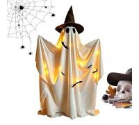 Decorazione Fantasma Figura Spaventosa Alta 150 Cm Con Cappello Della
