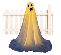Decorazione Fantasma Luminosa | Arredamento Spaventoso Per Feste In Casa | Spaventoso Ornamento da 165 cm per Esterni Portico Sentiero Giardino Cimitero