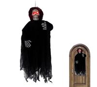 Decorazione Fantasmi Di Halloween - Dadi Guardati Appeso Animati, Decorazione Fantasma Galleggiante | 36in Ornamento Fantasma Scheletro Occhi Rossi Tenda Stile Spaventapasseri Lenzuola Portico