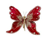 Decorazione Farfalla di Natale - Ornamenti festivi in tessuto, farfalle glitterate | Decorazione per albero di Natale con polvere d'oro, Accessori per bouquet e finestre, Farfalla di Natale sospesa