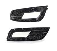 Decorazione fendinebbia Compatibile Con A4 B8.5 2013 2014 2015 2016 Per RS4 Style 2X Honeycomb Car Paraurti Anteriore Fendinebbia Griglia Di Copertura Fendinebbia Griglia(Black)