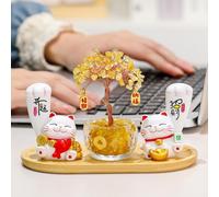 Decorazione Feng Shui per l'ingresso dell'ufficio con statuetta di