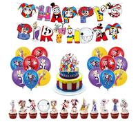 Decorazione Festa Compleanno Amazing Digital Circus Festa Compleanno The Amazing Digital Circus Palloncini Feste The Amazing Digital Circus Topper Torta Amazing Digital Circus Festone Compleanno
