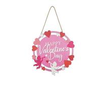 Decorazione Festiva Per La Casa, Ciondolo Con Targa In Legno A Forma Di Cuore E Fiocco In Legno Per San Valentino