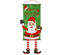 Decorazione festiva per la porta con 2 striscioni di Buon Natale