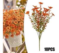 Decorazione Fiori Artificiali Autunnali 10 Mazzi Resistente ai UV per Esterno