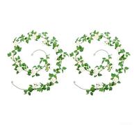 Decorazione floreale in finto rattan, set da 2 pezzi, lunghezza 200 cm, decorazione per casa, giardino, matrimonio, uso interno ed esterno, facile installazione da appendere (stile B)