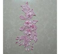 Decorazione floreale tridimensionale 3D, applique con strass, fai da te, in pizzo, colletto finto, ricamo, abbigliamento, accessori, forniture artigianali-1 pz_c