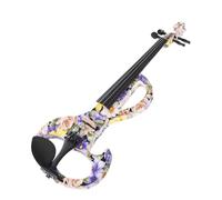 Decorazione floreale viola rosa Strumento musicale Cordiera per violino elettrico fatta a mano Materiale Fibra di carbonio