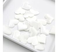Decorazione Forma Cuore per Matrimonio,100 Pezzi,in Tessuto,a Forma Cuore,Decorazione Tavolo,per Fai Te,per Matrimonio,Battesimo,Comunione,San Valentino,Anniversario,Compleanno,Matrimonio,Bianco