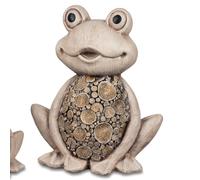 Decorazione Frosch In Legno H. 33Cm Marrone In Resina Formano Giardino S25