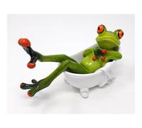 Decorazione Frosch In Vasca H. 11Cm L. 15Cm Verde Poly Formano Froschhausen