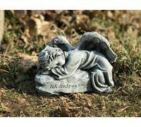 Decorazione funeraria angelo roccia "Penso a te" resistente al gelo angelo fo...