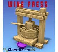 Decorazione Gamescape Pressa Per Vino 3D