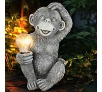 Decorazione Giardino Lampada Solare Esterni LED Figura Animale Grigio da Scimmia [EEK: Non valutato]