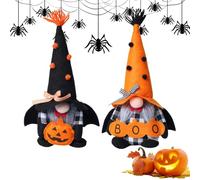 Decorazione Gnomi - 2 Pezzi Gnomi Zucca Senza Volto,Decorazione Casa Nano Senza Volto per Festività Interno Esterno Divano Tavolo Finestra Camera Bambini e Adulti