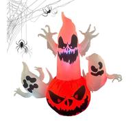 Decorazione gonfiabile della zucca - Halloween illuminato, ampio cortile | Pumpkin esplosiva con luci a LED per portico, impermeabile di Halloween esterno, decorazione festosa per le celebrazioni