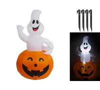 Decorazione Gonfiabile Di Halloween Tre Zucche con Lampada Rota CM 180