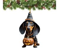Decorazione Halloween Bassotto,Adesivo Auto 2D Specchietto Retrovisore | Decorazione Casa Per Interni Esterni Festa Autunnale