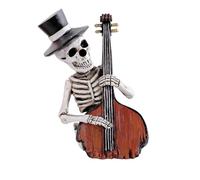 Decorazione Halloween Esterno Ornamenti di personaggi di scheletri dei cartoni animati Halloween, decorazioni in resina per stanze segrete e atmosfere divertenti