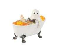 Decorazione Halloween Fantasma Dentro Vasca da Bagno 22.8 cm in Resina con Luce