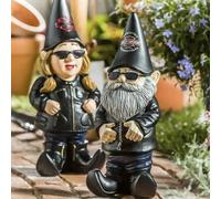 Decorazione Harley per esterni Uomo Donna Davidson Locomotiva Nano Goblin Nano Artigianato in resina Giardino Cortile Ornamenti Decorazioni per la casa B
