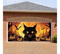 Decorazione horror Benvenuti a Halloween. Uno striscione da garage che si deve assolutamente avere! L'atmosfera festiva è piena di sorprese e gioia e illumina il vostro garage in un batter d'occhio (C