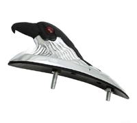 Decorazione in alluminio per moto, con emblema a forma di testa d'aquila, parafango anteriore, decorazione in metallo per finiture moto, accessorio nero (C)