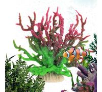 Decorazione in corallo finto, realistico rami di corallo artificiali | Scultura di corallo artificiale da 6,7 x 2,6 x 5,5 pollici per la spiaggia, ornamento in finto corallo per acquari, acquari e