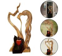 Decorazione in legno arte amore intagliato a mano mostra il tuo affetto in modo