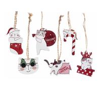 Decorazione in legno da appendere gatti Meowy xmas