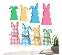 Decorazione in legno del coniglietto di Pasqua, centrotavola del coniglietto di Pasqua | Insegna in legno per interni con disegno coniglietto pasquale - Decorazioni in legno del coniglietto pasquale