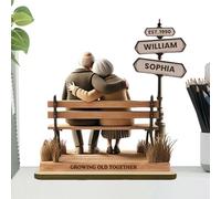 Decorazione In Legno Della Storia D'amore - Statue Coppia Intagliata A Mano, Figurina Delle Coppie Rustiche | Statue Di Cotta In Crescita, Vecchi Modelli Accoppiati , Simboleggia Gli Amori Dura