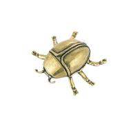 Decorazione in ottone anticato, 3,2 x 2,9 cm, coccinella, statuette in miniatura per tè, animali domestici, collezione di piccoli ornamenti per la casa
